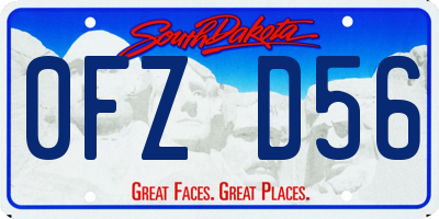 SD license plate 0FZD56