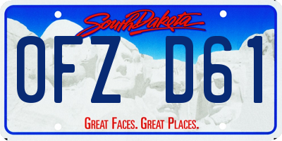 SD license plate 0FZD61