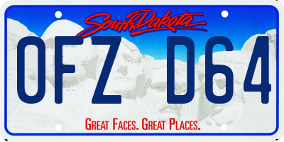 SD license plate 0FZD64