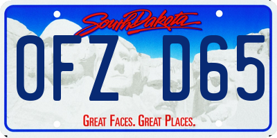 SD license plate 0FZD65