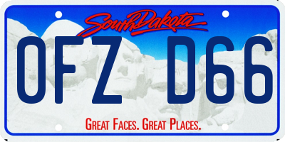SD license plate 0FZD66