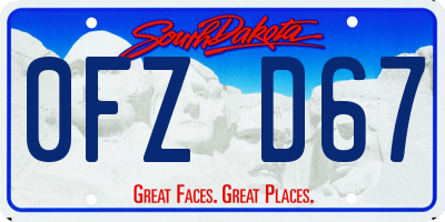 SD license plate 0FZD67