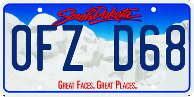 SD license plate 0FZD68