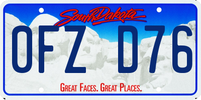 SD license plate 0FZD76