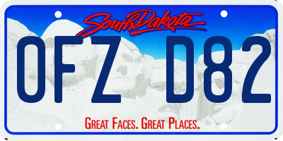 SD license plate 0FZD82
