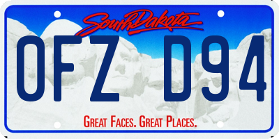 SD license plate 0FZD94