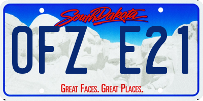 SD license plate 0FZE21