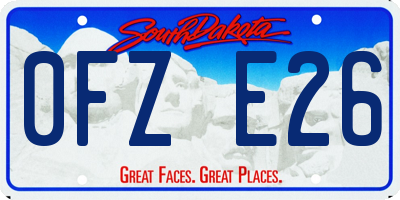 SD license plate 0FZE26