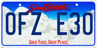 SD license plate 0FZE30