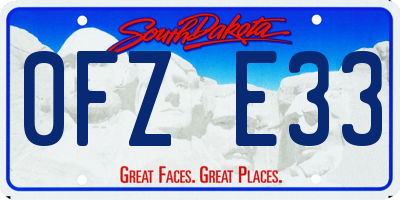SD license plate 0FZE33