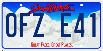 SD license plate 0FZE41