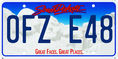 SD license plate 0FZE48