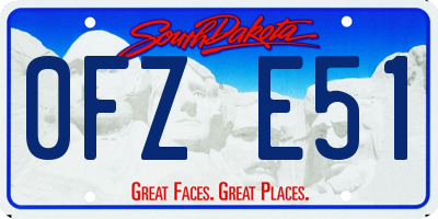 SD license plate 0FZE51