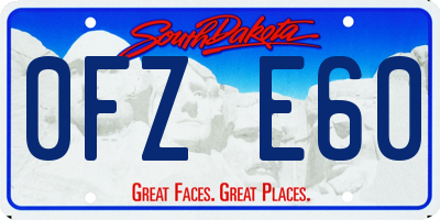 SD license plate 0FZE60