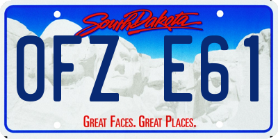 SD license plate 0FZE61