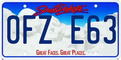 SD license plate 0FZE63