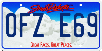SD license plate 0FZE69