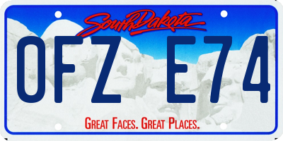 SD license plate 0FZE74