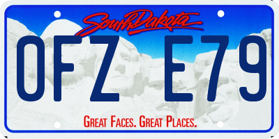 SD license plate 0FZE79