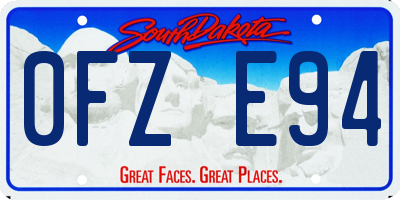 SD license plate 0FZE94