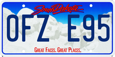SD license plate 0FZE95