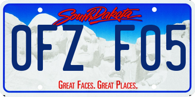 SD license plate 0FZF05