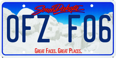 SD license plate 0FZF06