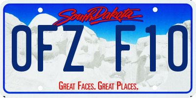 SD license plate 0FZF10
