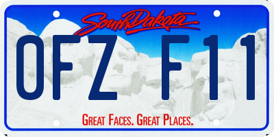 SD license plate 0FZF11