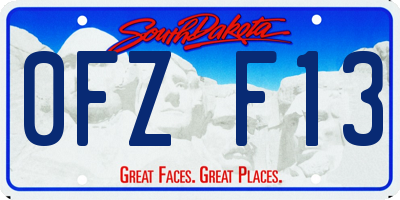 SD license plate 0FZF13