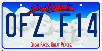 SD license plate 0FZF14