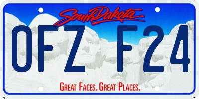 SD license plate 0FZF24