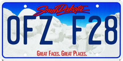 SD license plate 0FZF28