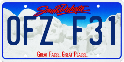 SD license plate 0FZF31