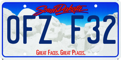 SD license plate 0FZF32