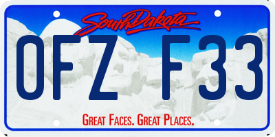 SD license plate 0FZF33