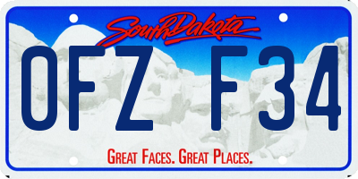 SD license plate 0FZF34