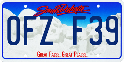 SD license plate 0FZF39