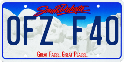 SD license plate 0FZF40