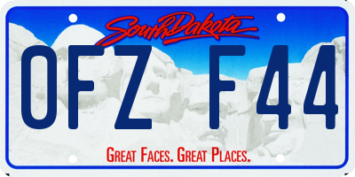 SD license plate 0FZF44