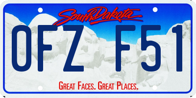 SD license plate 0FZF51
