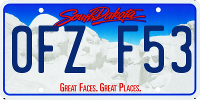 SD license plate 0FZF53