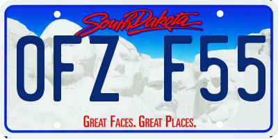 SD license plate 0FZF55