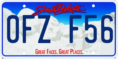 SD license plate 0FZF56