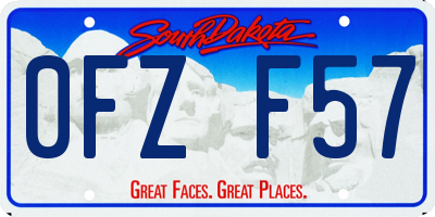SD license plate 0FZF57