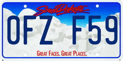 SD license plate 0FZF59