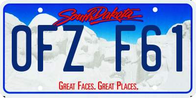 SD license plate 0FZF61