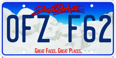 SD license plate 0FZF62