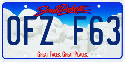 SD license plate 0FZF63