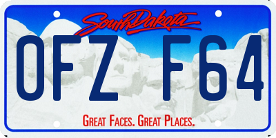 SD license plate 0FZF64